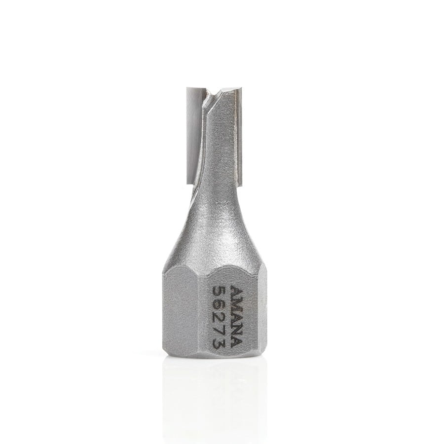 Amana Tool. Mortising Screw Straight No Shear Cutter | Various Dia x 1⁄2 x 1⁄4 - 28 Thread | 56273 