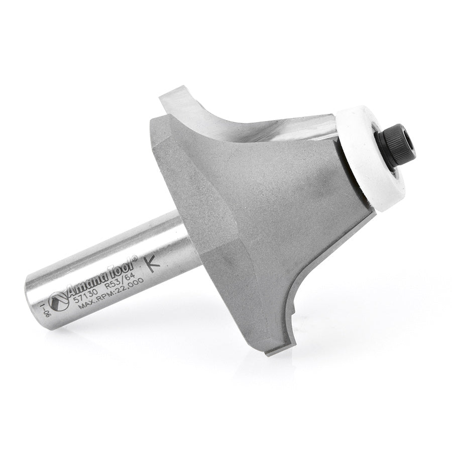 Amana Tool. Undermount Bowl Router Bit | Roundover 18°x 2 1⁄4 Dia x 1 1⁄4 x 1⁄2" Shank | 57130 