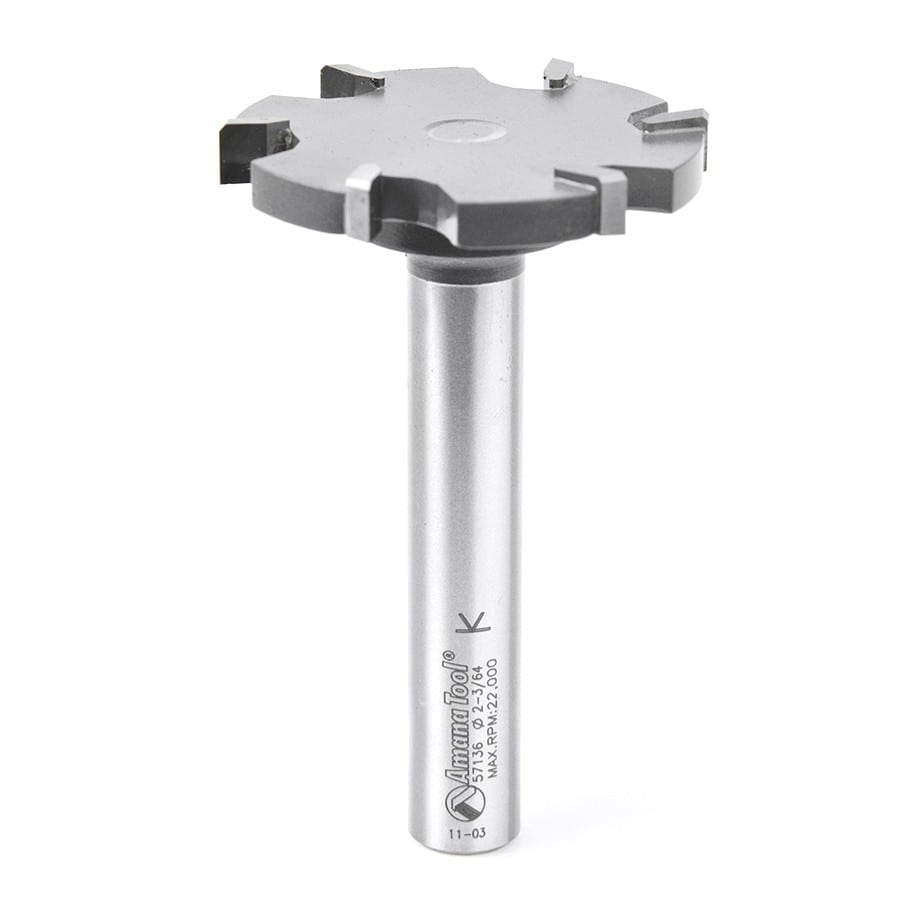 Amana Tool. Countertop Trim Router Bit | 2 1⁄16 Dia x 1⁄4 x 1⁄2" Shank | 57136 