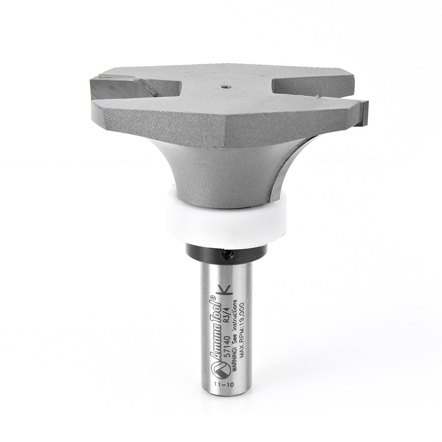 Amana Tool. Round Under Router Bit | 3⁄4 Radius x 2 5⁄8 Dia x 1" x 1⁄2 Shank | 57140