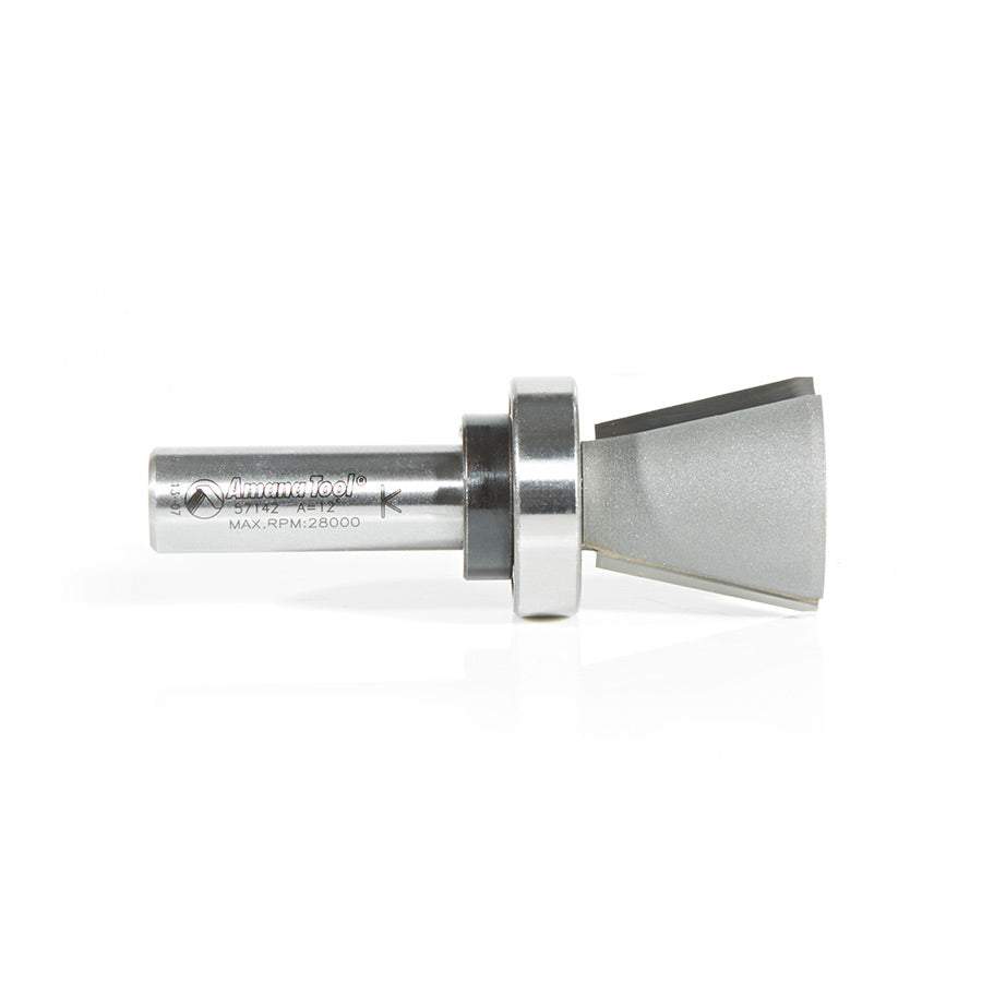 Amana Tool. Top Mount Bowl & Countertop Router Bit | 14°x 1 1⁄8 Dia x 1 x 1⁄2" Shank | 57142 