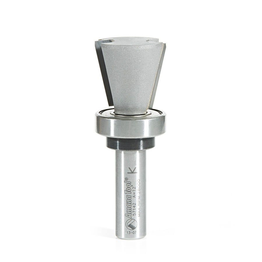 Amana Tool. Top Mount Bowl & Countertop Router Bit | 14°x 1 1⁄8 Dia x 1 x 1⁄2" Shank | 57142 