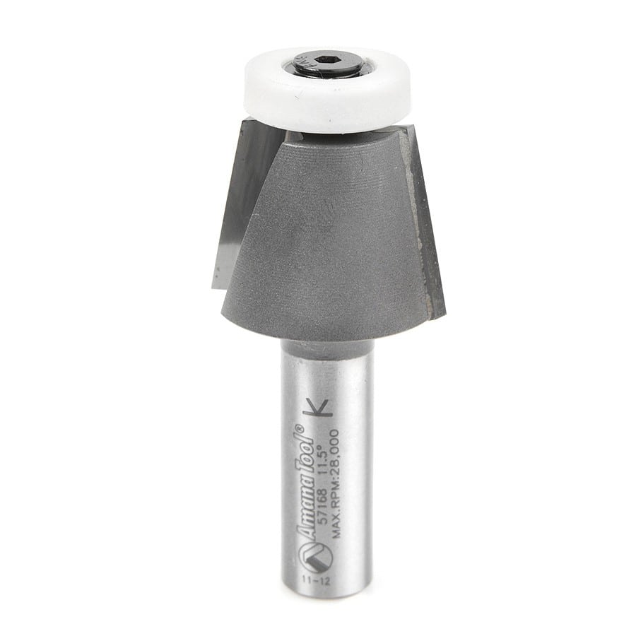 Amana Tool. Undermount Bowl Router Bit | Corian 10°x 1 1⁄4 Dia x 1 x 1⁄2" Shank | 57168 