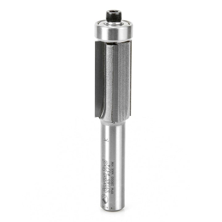 Amana Tool. Flush Trim 4 Flute Router Bit | 3⁄4 Dia x 1 1⁄2 x 1⁄2" Shank | 57185 