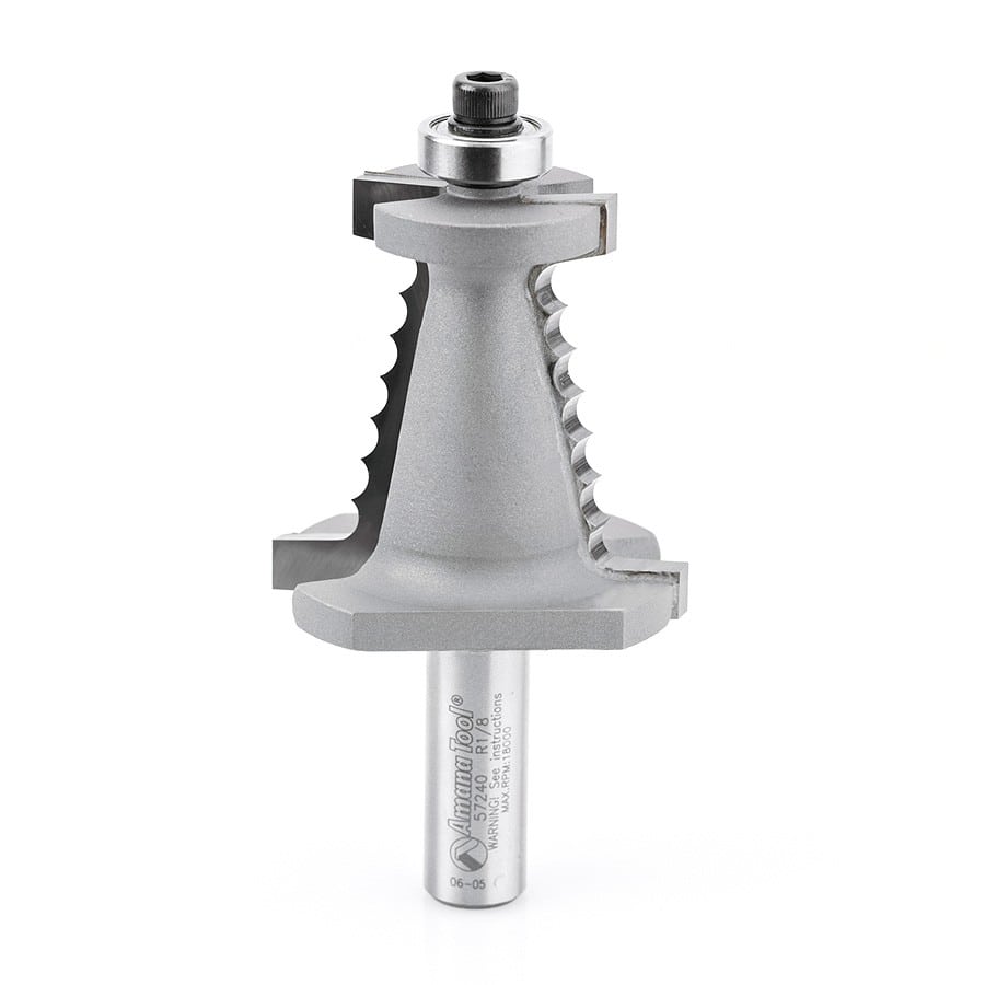 Amana Tool. Tapered Reed Router Bit | 2 Dia x 2" x 78°x 1⁄2 Shank | 57240 