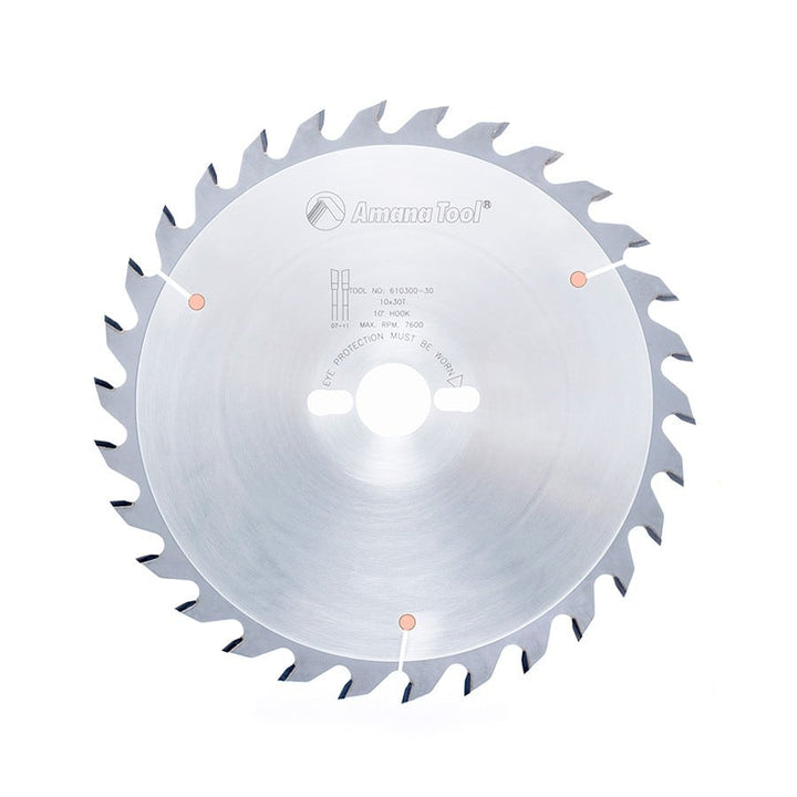 Amana Tool. Multi-Use Ripping & General Purpose Blade - 10" Dia x 30T ATB 20° - 30mm Bore | 610300-30 