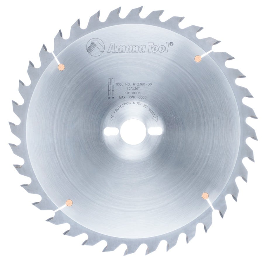 Amana Tool. Multi-Use Ripping & General Purpose Blade - 12" Dia x 36T ATB 20° - 30mm Bore | 612360-30 