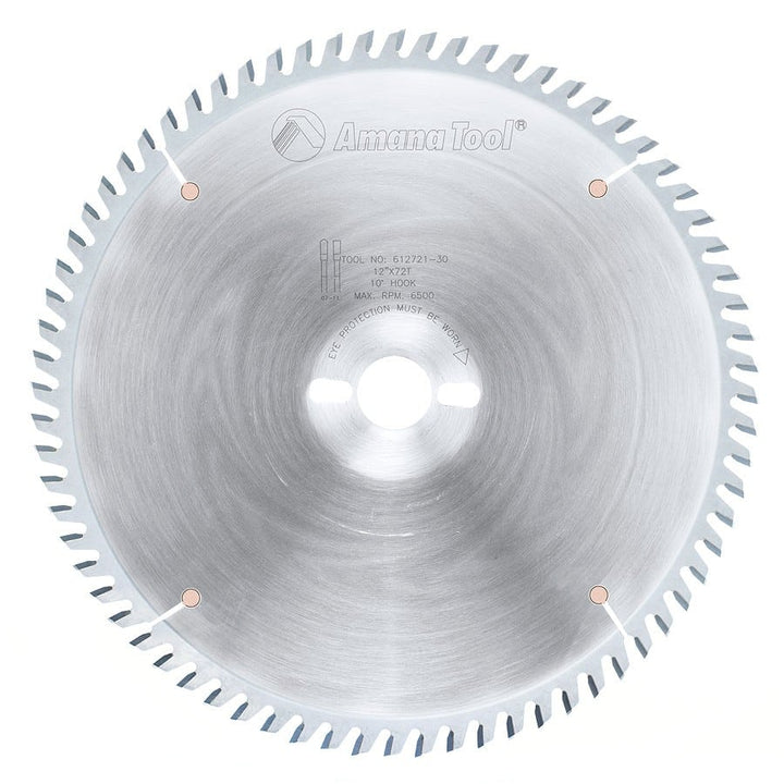 Amana Tool. General Purpose Cut-Off Blade - 12" Dia x 72T TCG - 10° | 612721-30 