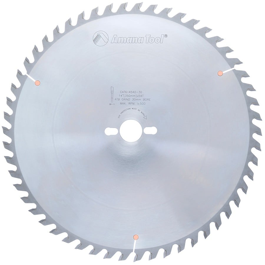 Amana Tool. General Purpose Cut-Off Blade - 14" Dia x 54T ATB - 15° | 614540-30 