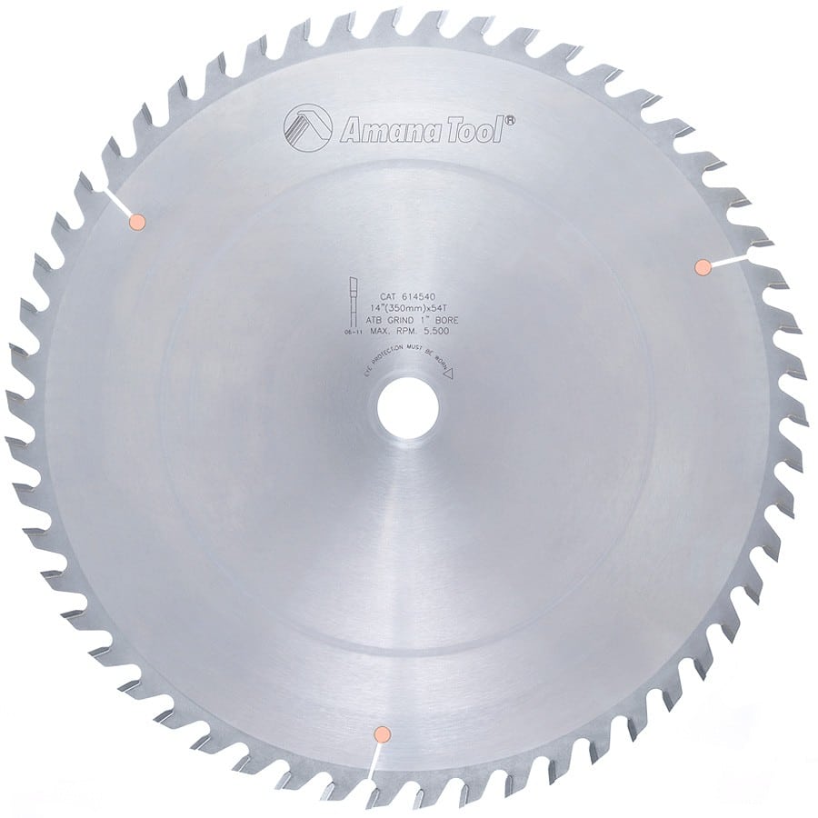 Amana Tool. General Purpose Cut-Off Blade - 14" Dia x 54T ATB - 15° | 614540