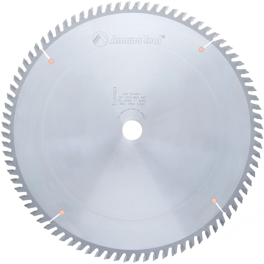 Amana Tool. General Purpose Cut-Off Blade - 10" Dia x 84T TCG - 10° - 1 Bore | 614841 