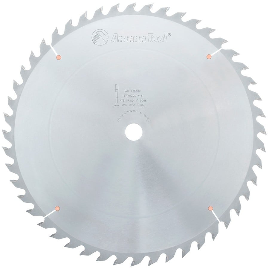 Amana Tool. Multi-Use Ripping & General Purpose Blade - 16" Dia x 48T ATB 20° - 1" Bore | 616480 