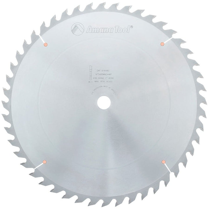 Amana Tool. Multi-Use Ripping & General Purpose Blade - 16" Dia x 48T ATB 20° - 1" Bore | 616480 