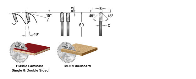 Amana Tool. Dado Chipper - 10" Dia x 1⁄8 Kerf - 5⁄8 Bore | 651810 