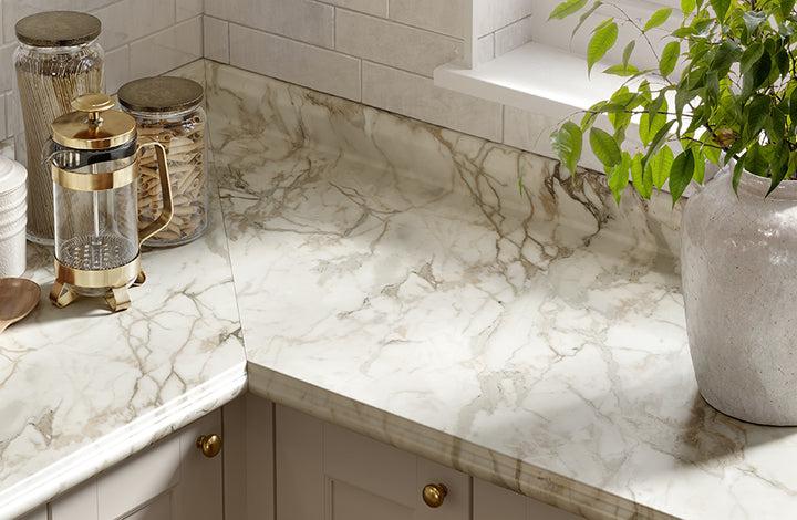 White Capraia Marble - 7606 - Formica 180fx Laminate Sheets