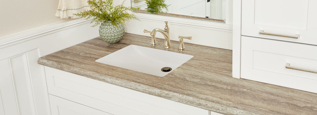 Hazelnut Travertine - 9917 - Bathroom Countertop