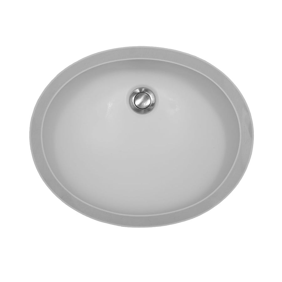 White Karran Vanity Acrylic Undermount Sink - A-306