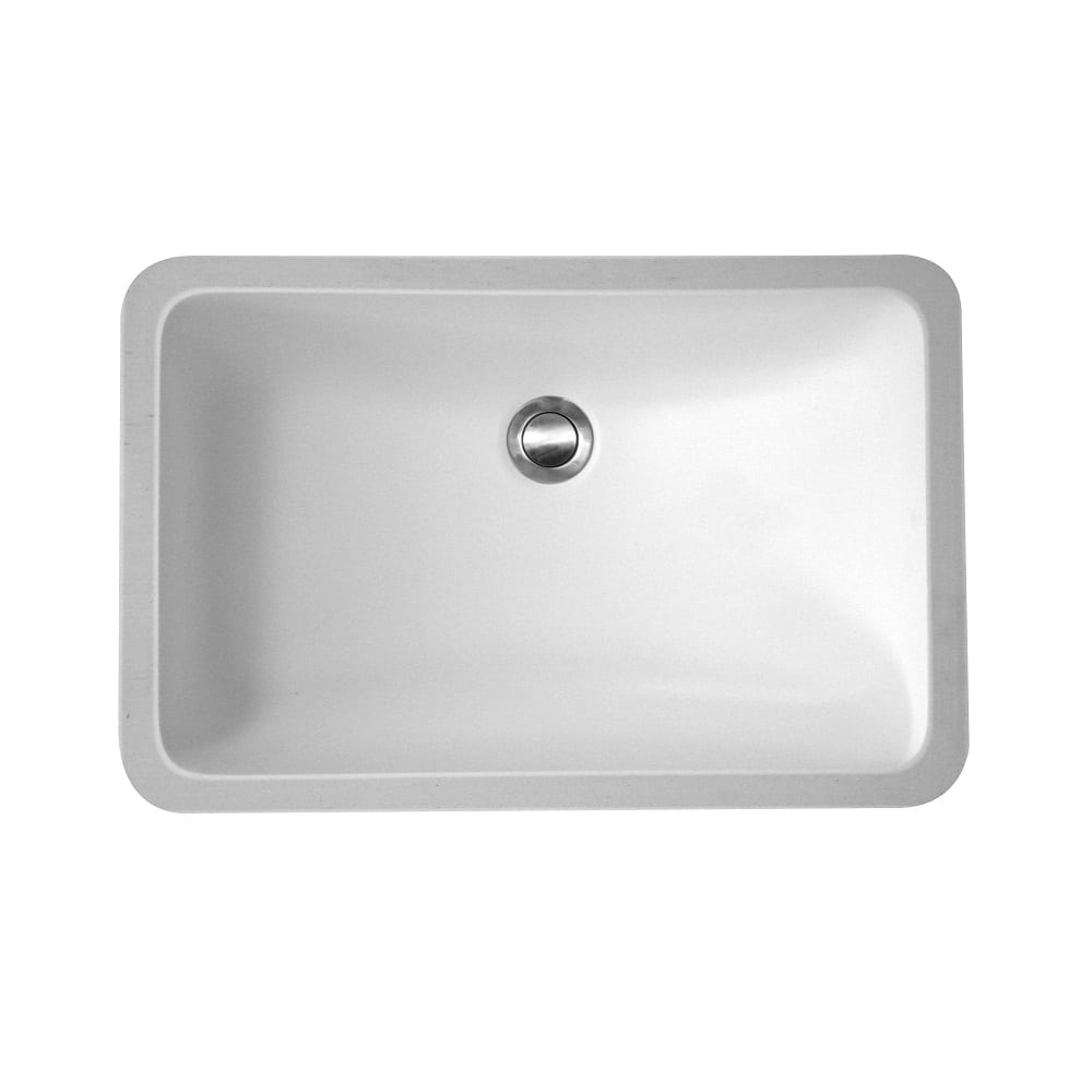 White Karran Vanity Acrylic Undermount Sink - A-309