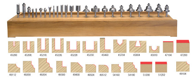 Amana Tool. Router Bit Set | 24 Piece 1⁄4" Shank | AMS-124 