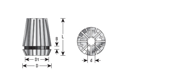 Amana Tool. High Precision Spring Collets | for ER25 Tool Holder | CO-288 