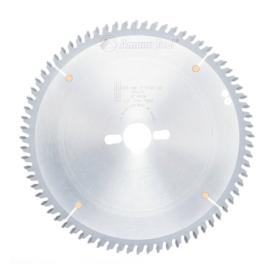 Amana Tool. Ditec Melamine Saw Blade - 10" Dia x 72T H-ATB, 0° - 30mm Bore | DT10720-30 