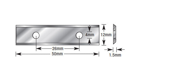 Amana Tool. CNC Insert Knife | 50 x 12 x 1.5mm | SCK-50 