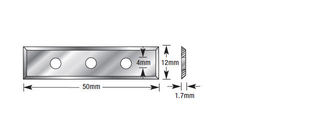 Amana Tool. CNC Insert Knife | 50 x 12 x 1.7mm | RCK-151 