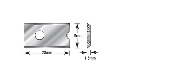 Amana Tool. Replacement Knives | 20mm x 9mm x 1.5mm for RC-47104 | RCK-262 