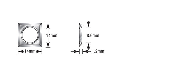 Amana Tool. CNC Insert Knives | 14 x 14 x 1.2mm | RCK-71 