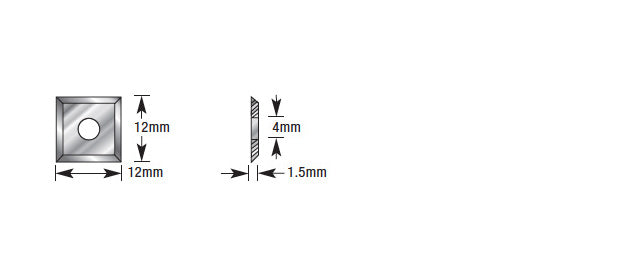 Amana Tool. CNC Insert Knife | 12 x 12 x 1.5mm | AMA-12 