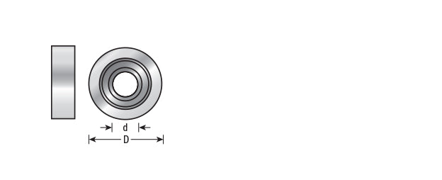 Amana Tool. Ultra-Glide High PRFM Ball Bearing Guide | 1 3⁄8 Overall Dia x 5⁄16 Inner Dia | 47727 