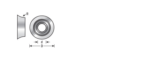 Amana Tool. Ultra-Glide High PRFM Ball Bearing Guide | 3⁄4 Overall Dia x 1⁄4 Inner Dia x 3⁄4 Radius | 47768 