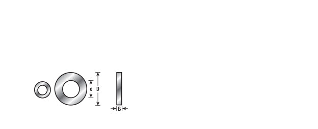 Amana Tool. Steel Flat Washers | 5⁄16 Overall Dia x 1⁄8 Inner Dia | 67202 