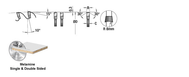 Amana Tool. Hollow Ground Blade - 10" Dia x 48T HG - 10° - 30mm | HG10483-30