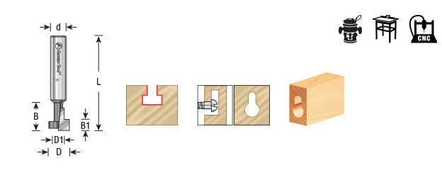 Amana Tool. Multi-Sided Glue Joint Router Bit | 67.5⁄ 22.5°x 1 5⁄8 Dia x 1 1⁄4 x 1⁄2" Shank | 54270 