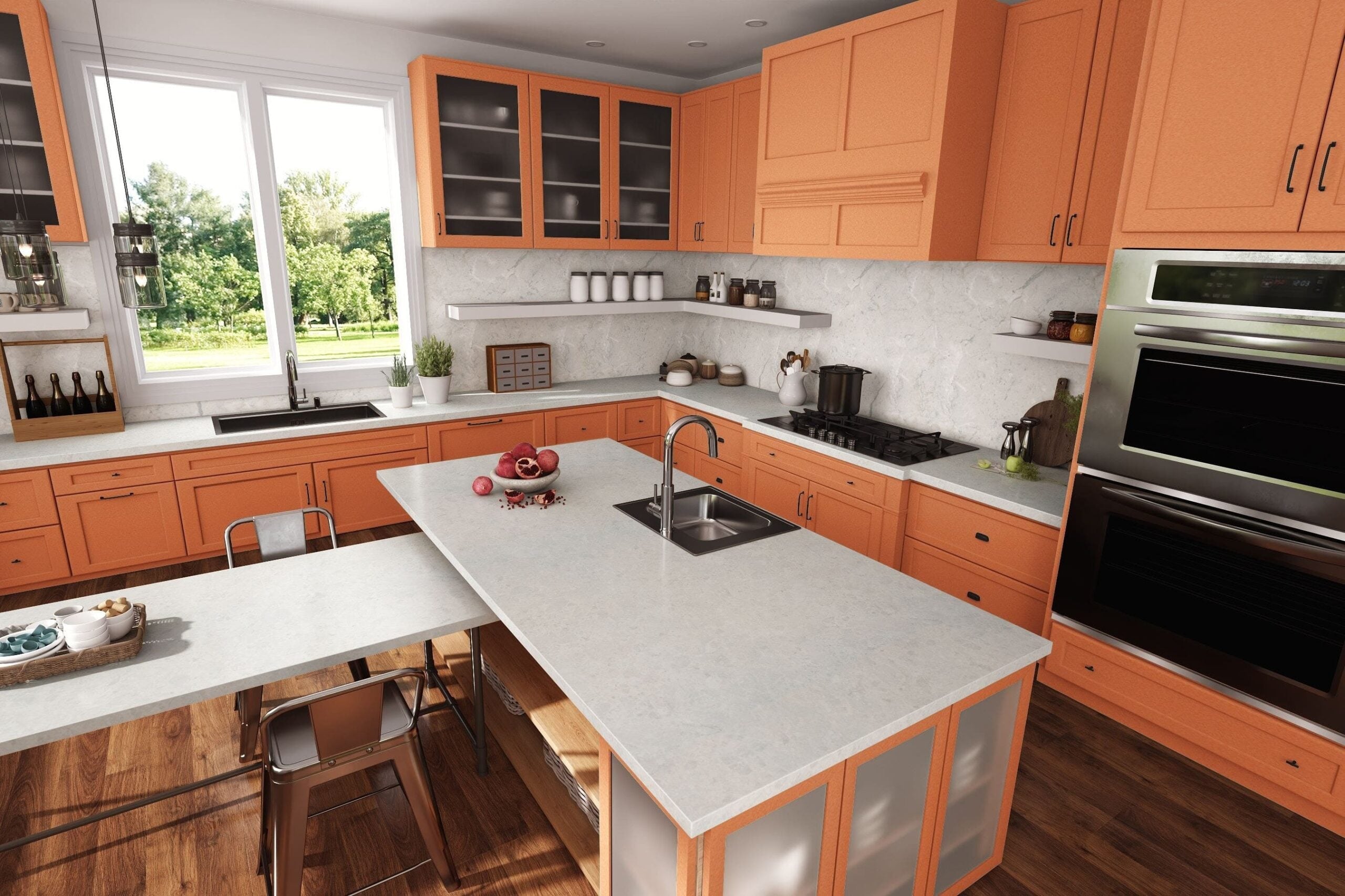 Orange Felt - 4973 - Formica Laminate Samples – Cabinetmaker Warehouse