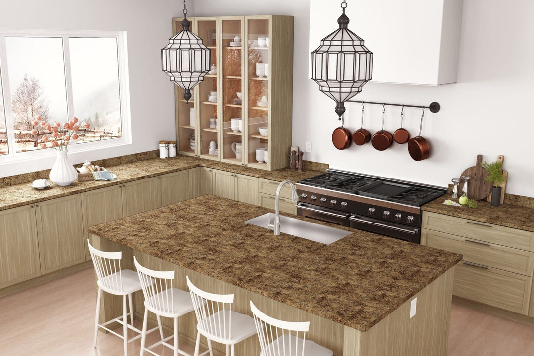 Beige Elm - 5794 - Natural Grain Finish - Kitchen Cabinets