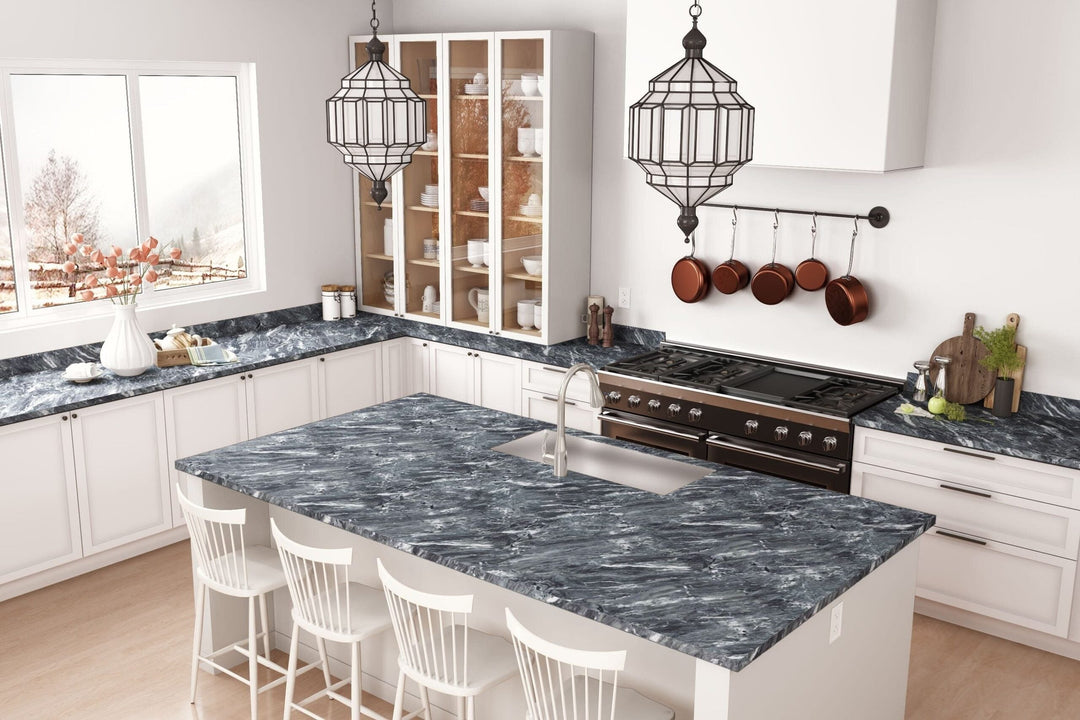 Stormy Night Granite - 9537 - Traditional Kitchen Countertops