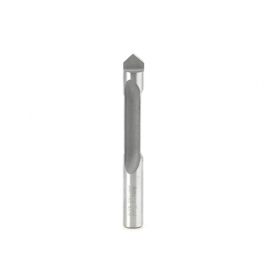 Amana Tool. High Speed Steel Router Bit | 3⁄8 Dia x 3⁄4 x 3⁄8 Shank Straight | HSS11002 