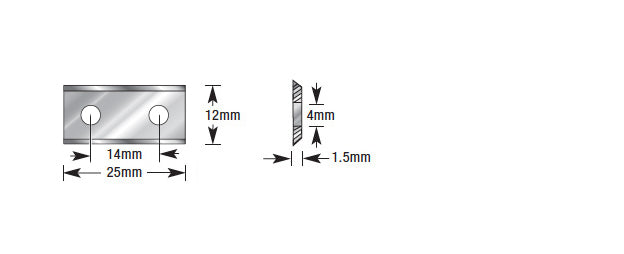 Amana Tool. CNC Insert Knife | 25 x 12 x 1.5mm | ICK-25