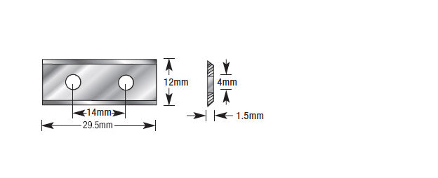 Amana Tool. CNC Insert Knife | 30 x 12 x 1.5mm | MFK-30 