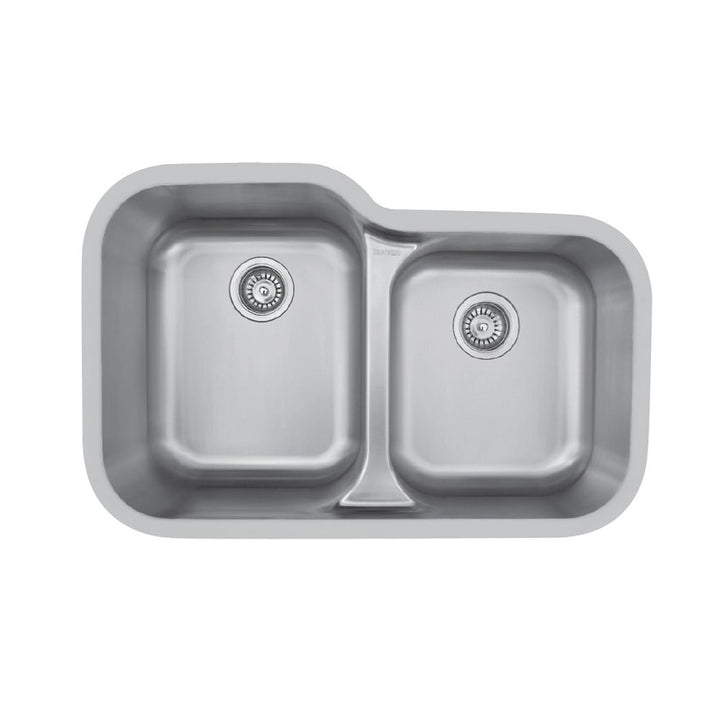 Karran Undermount Large / Small Double Bowl Sink - Edge E-360R