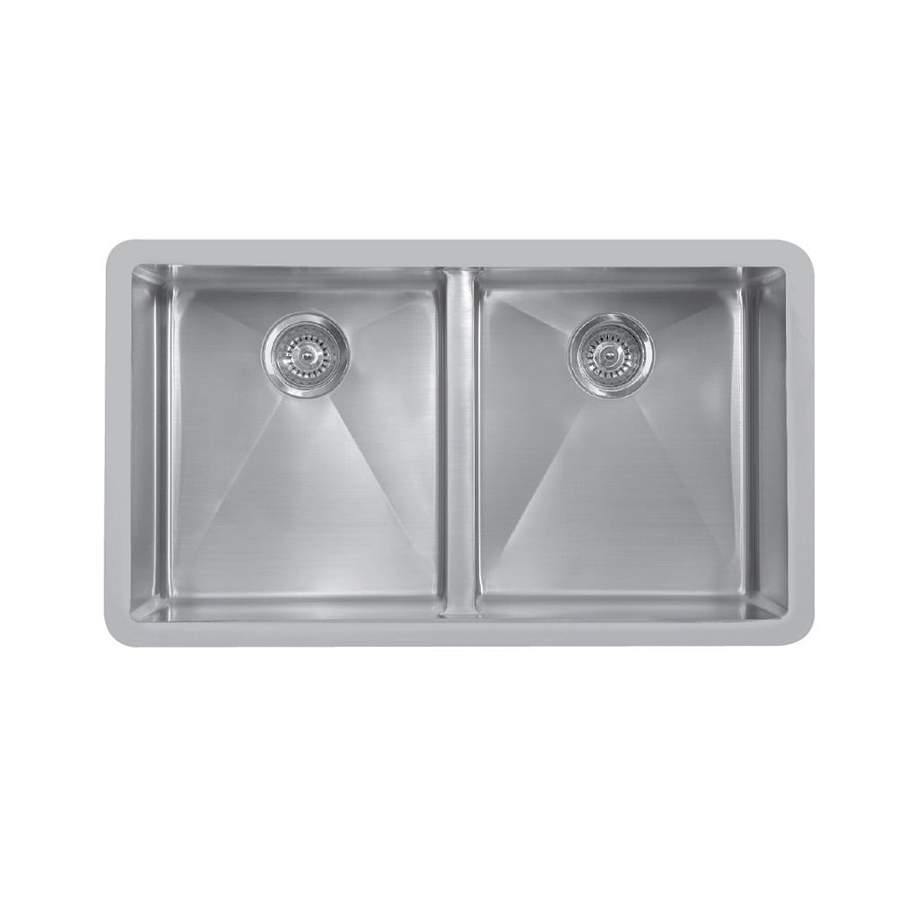 Karran Undermount Double Equal Bowl Sink - Edge E-550