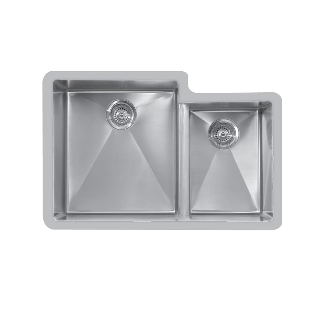 Karran Undermount Large / Small Double Bowl Sink - Edge E-560R 