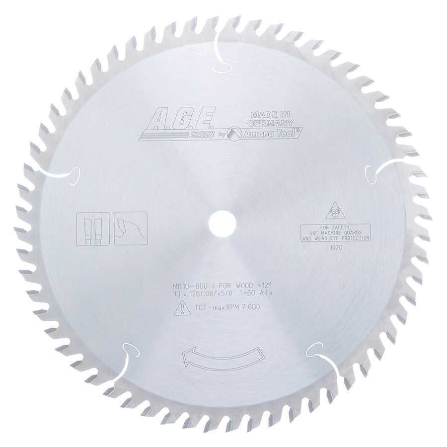 MD10-600. A.G.E Carbide Tipped Cut-Off & Crosscut Saw Blade