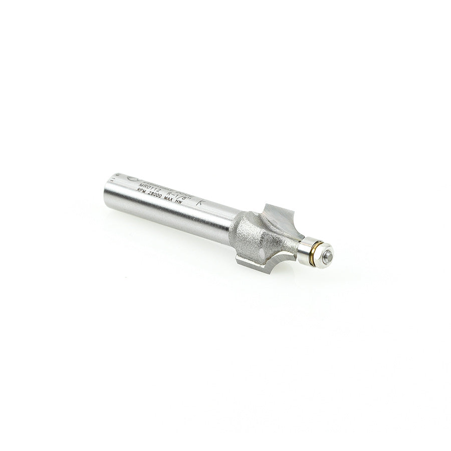 Amana Tool. Miniature Corner Rounding Router Bit | 1⁄8 Radius x 7⁄16 Dia x 3⁄8 x 1⁄4"Shank | MR0112 