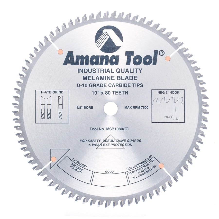 Double-Face Melamine, Korton & Veneers Thin Kerf Blade - 10