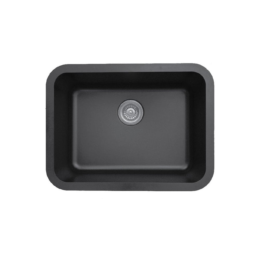 Black Karran Undermount Single Bowl - Quartz Q-320