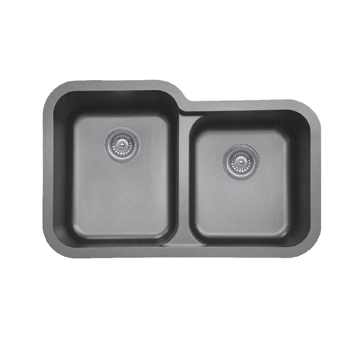 Grey Karran Undermount Large / Small Bowl - Quartz Q-360R