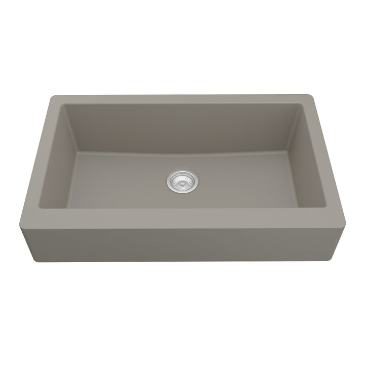 Concrete Karran Retrofit Undermount Extra Large Single Apron Bowl - Quartz QAR-740